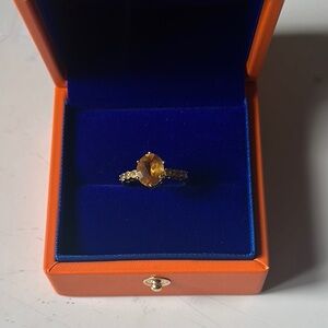 Citrine 10kt yellow gold ring size 9
